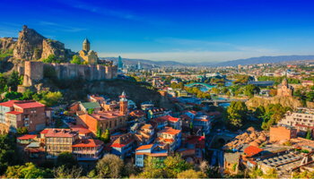 Panoramic view of Tbilisi, Georgia 