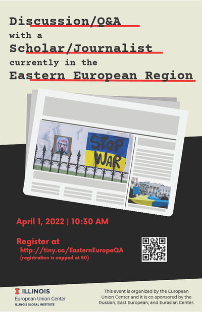 Flyer showing date, time, and registration for EUC / REEEC scholar question and answer session