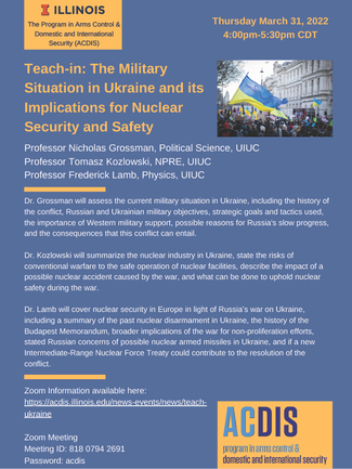 Flyer for the ACDIS Teach-In event